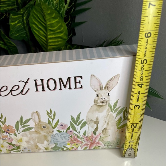 Home Sweet Home Bunny Rabbit Tabletop Decor or Wall Decor - NWT - Picture 5 of 6